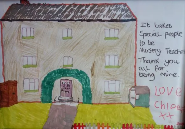 day nursery, chesterfield, derbyshire, child's drawing of the nursery rhymes day nursery